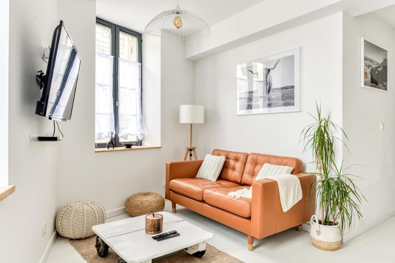 Les Gites De Laure - L'Or Blanc, Appartement Avec Vue Sur Le Chateau, Climatisation, Netflix, A 160 M De La Cite Medievale Carcassonne Luaran gambar